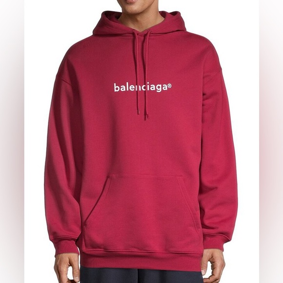 Balenciaga Other - Balenciaga Men's Copyright Logo Hoodie Raspberry Medium